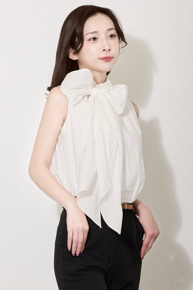 【PRE ORDER】コットンリボンブラウス