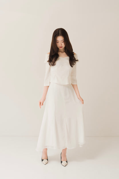 ハイウエストシフォンスカート