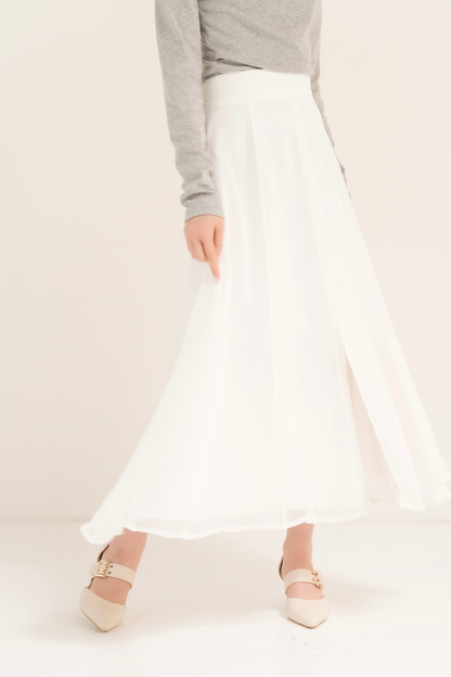 ハイウエストシフォンスカート