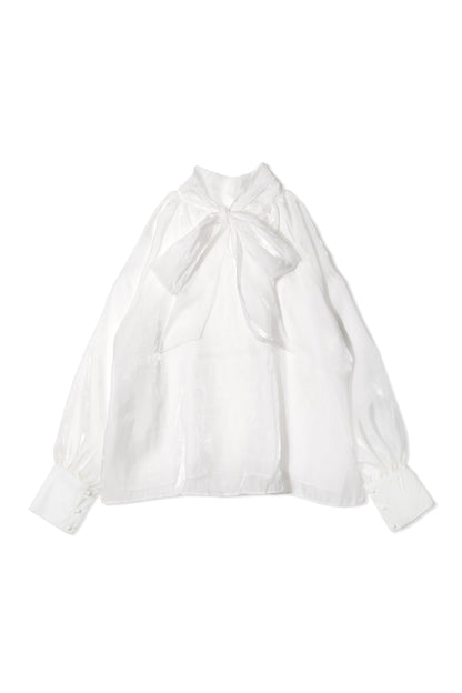 オーガンジービッグリボンブラウス