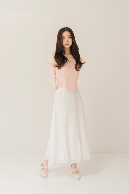 ハイウエストシフォンスカート