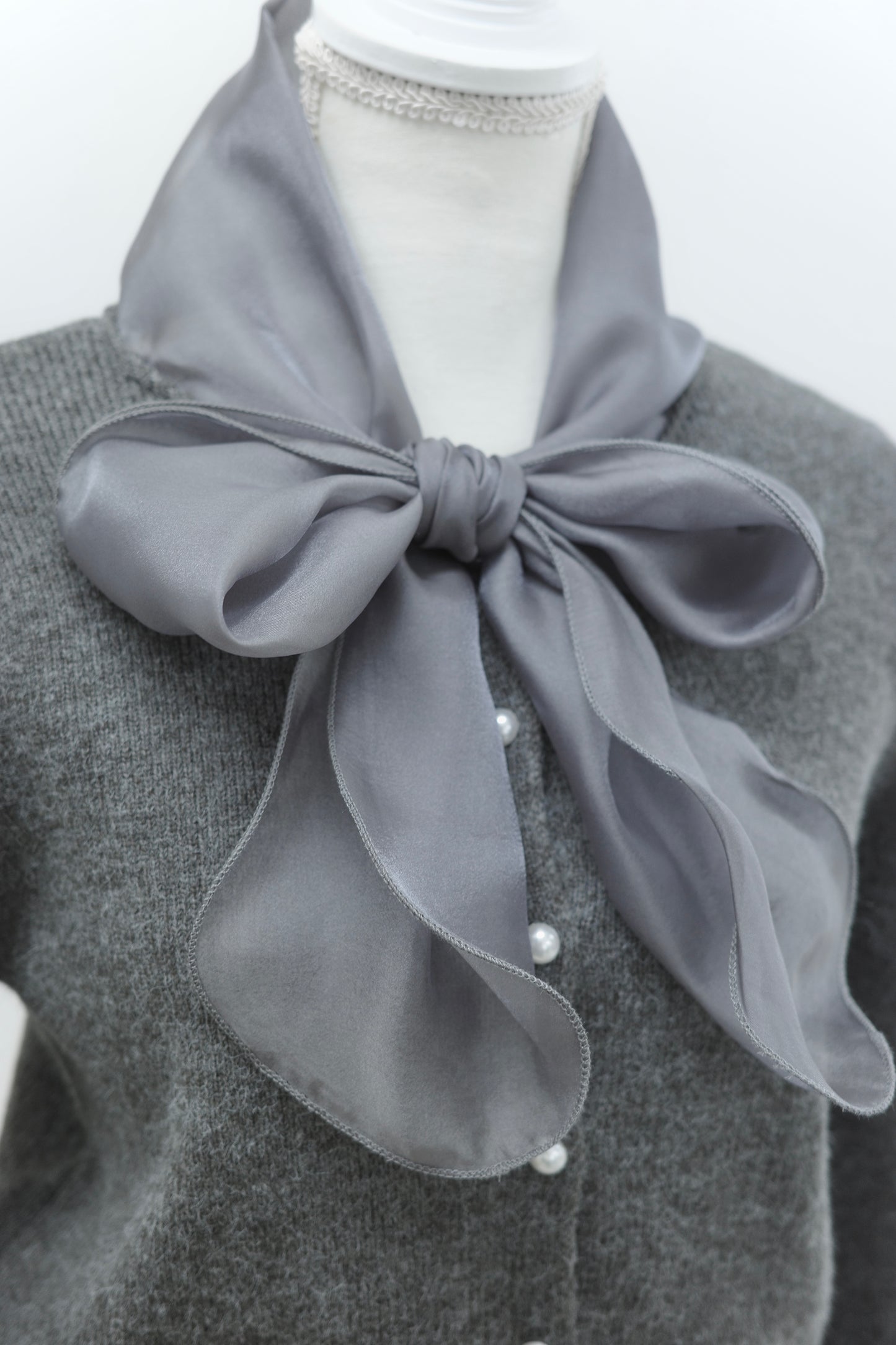 リボンニットカーディガン