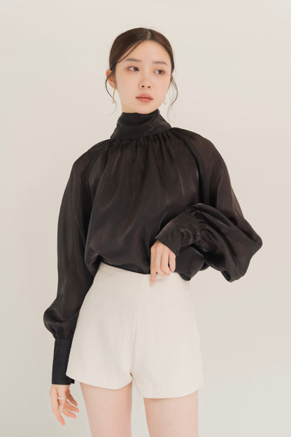 オーガンジービッグリボンブラウス