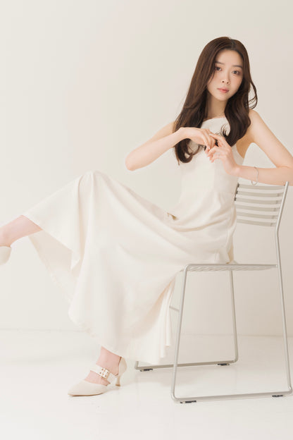 フレアロングキャミワンピ