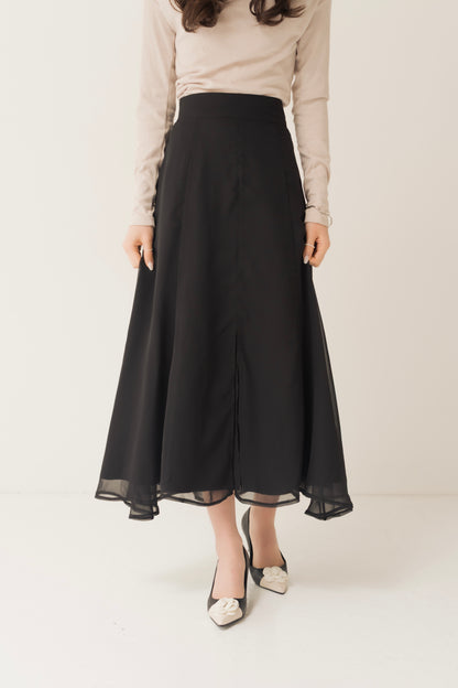 ハイウエストシフォンスカート