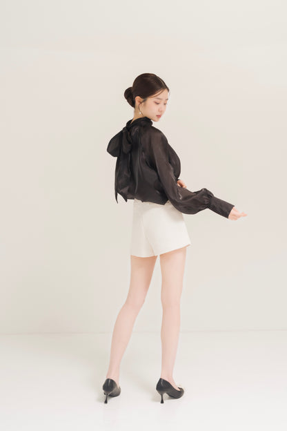 オーガンジービッグリボンブラウス