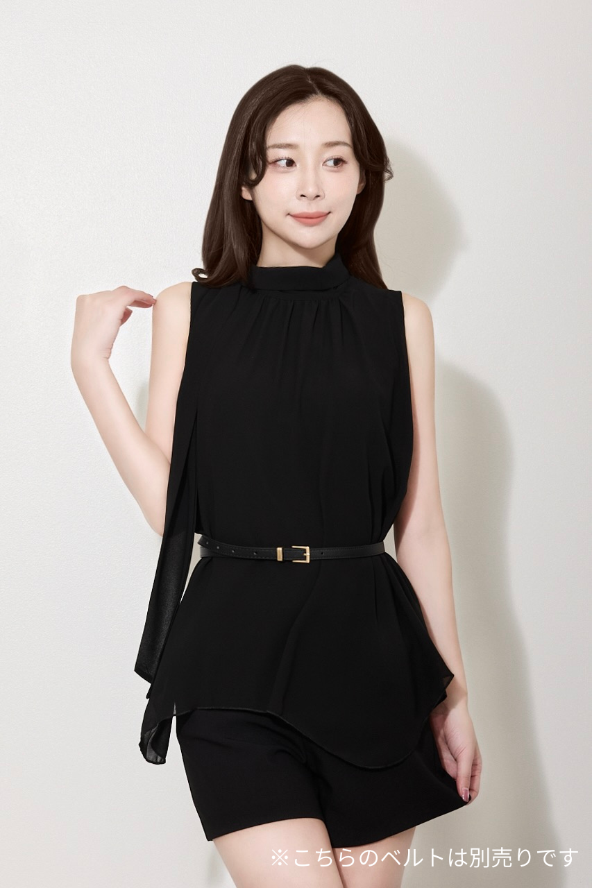 【PRE ORDER】ハイネックシフォンブラウス