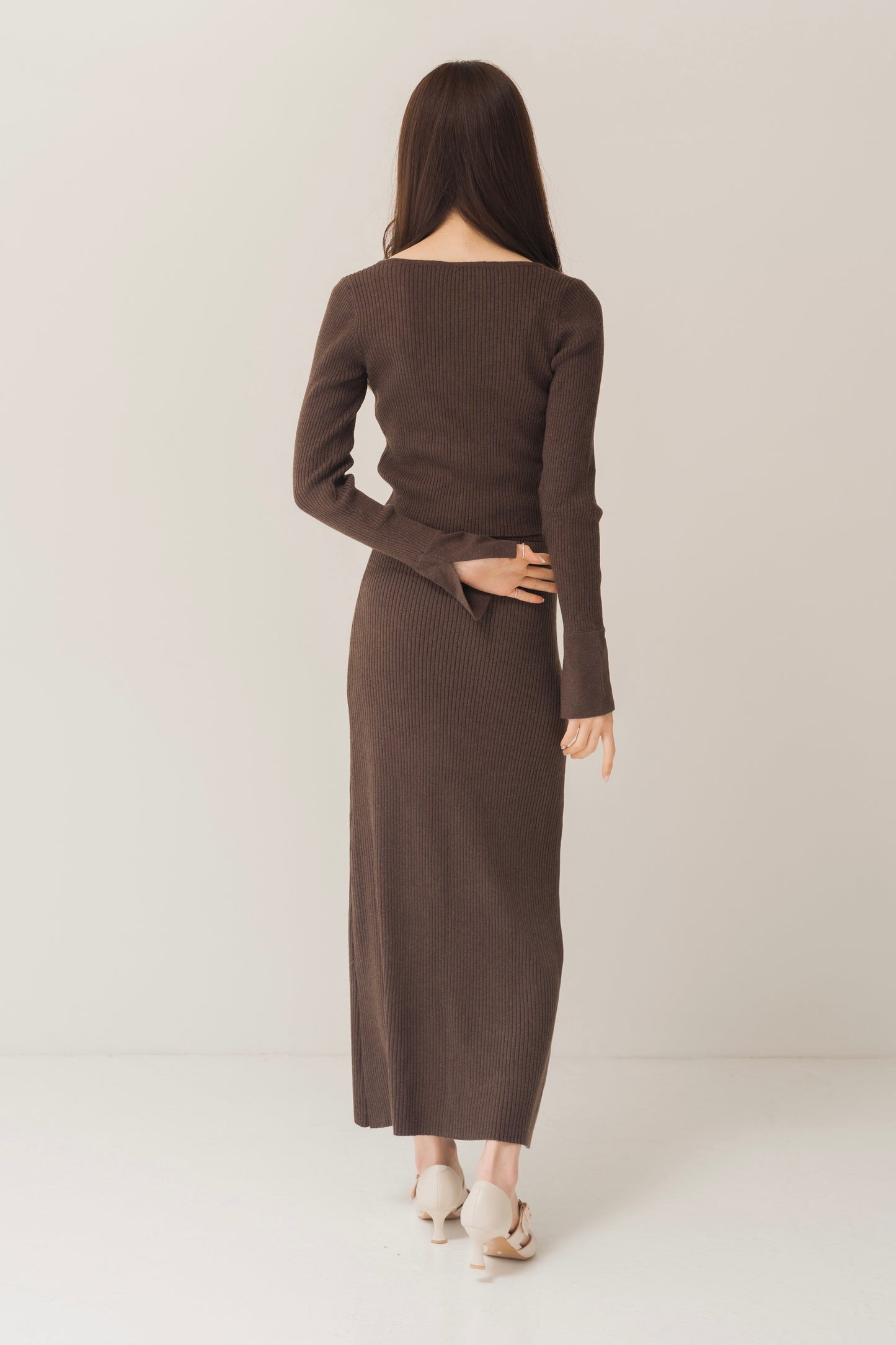 ニットカーデ＋スカートセット