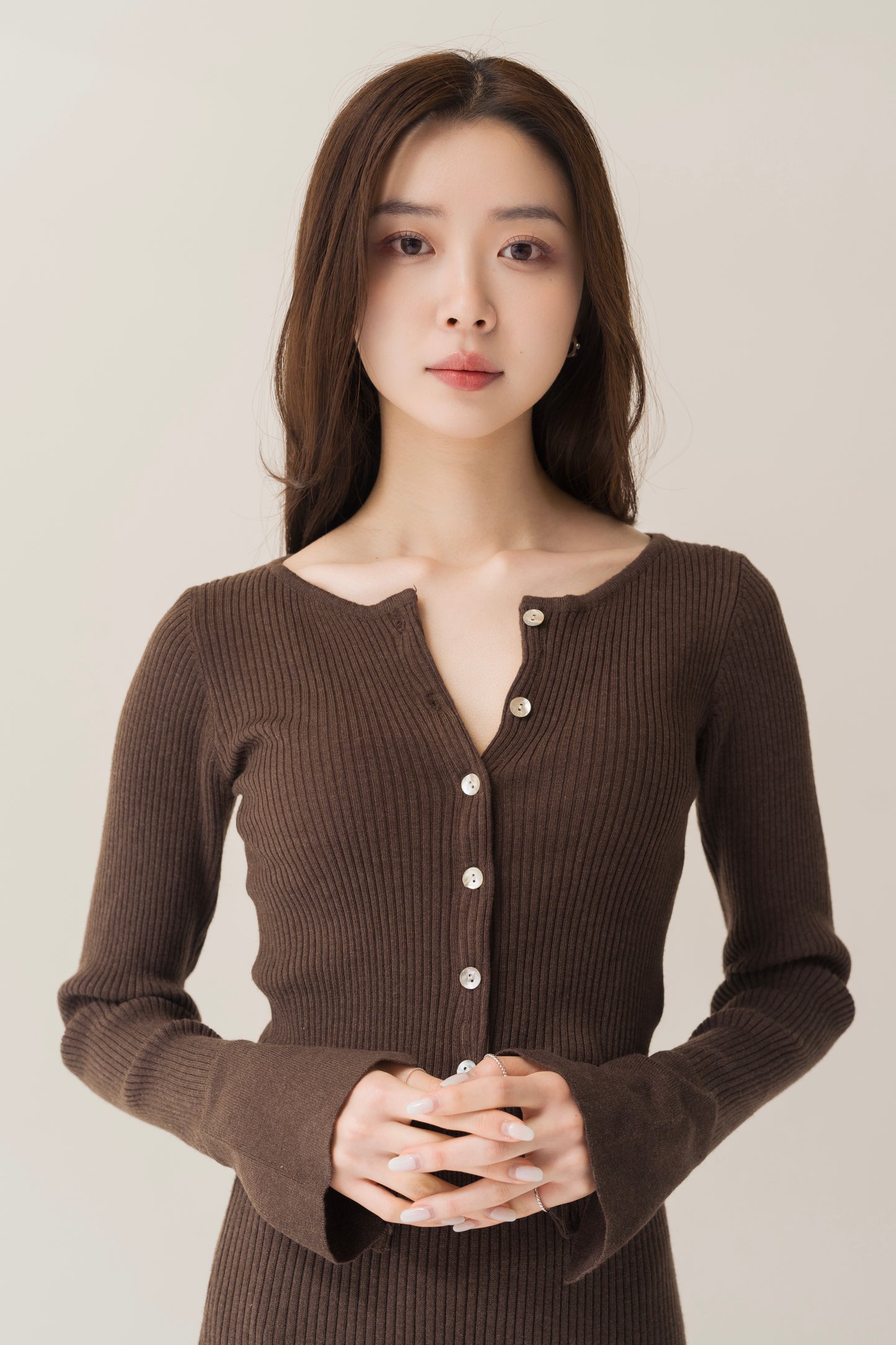 ニットカーデ＋スカートセット