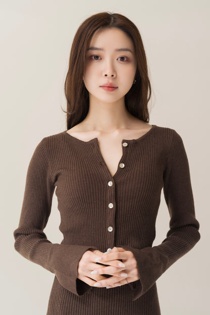 ニットカーデ＋スカートセット