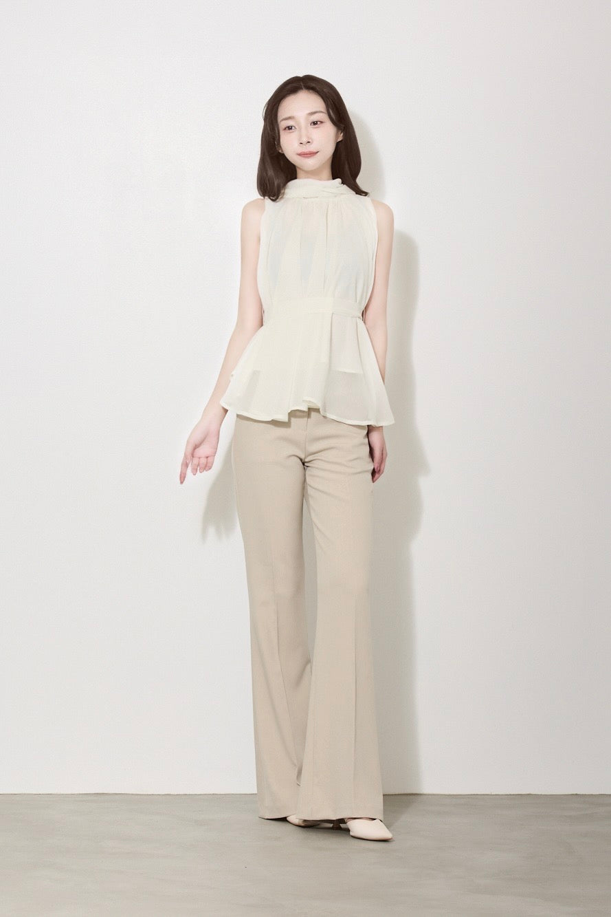 【PRE ORDER】ハイネックシフォンブラウス