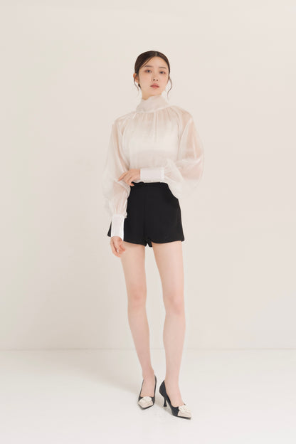 オーガンジービッグリボンブラウス