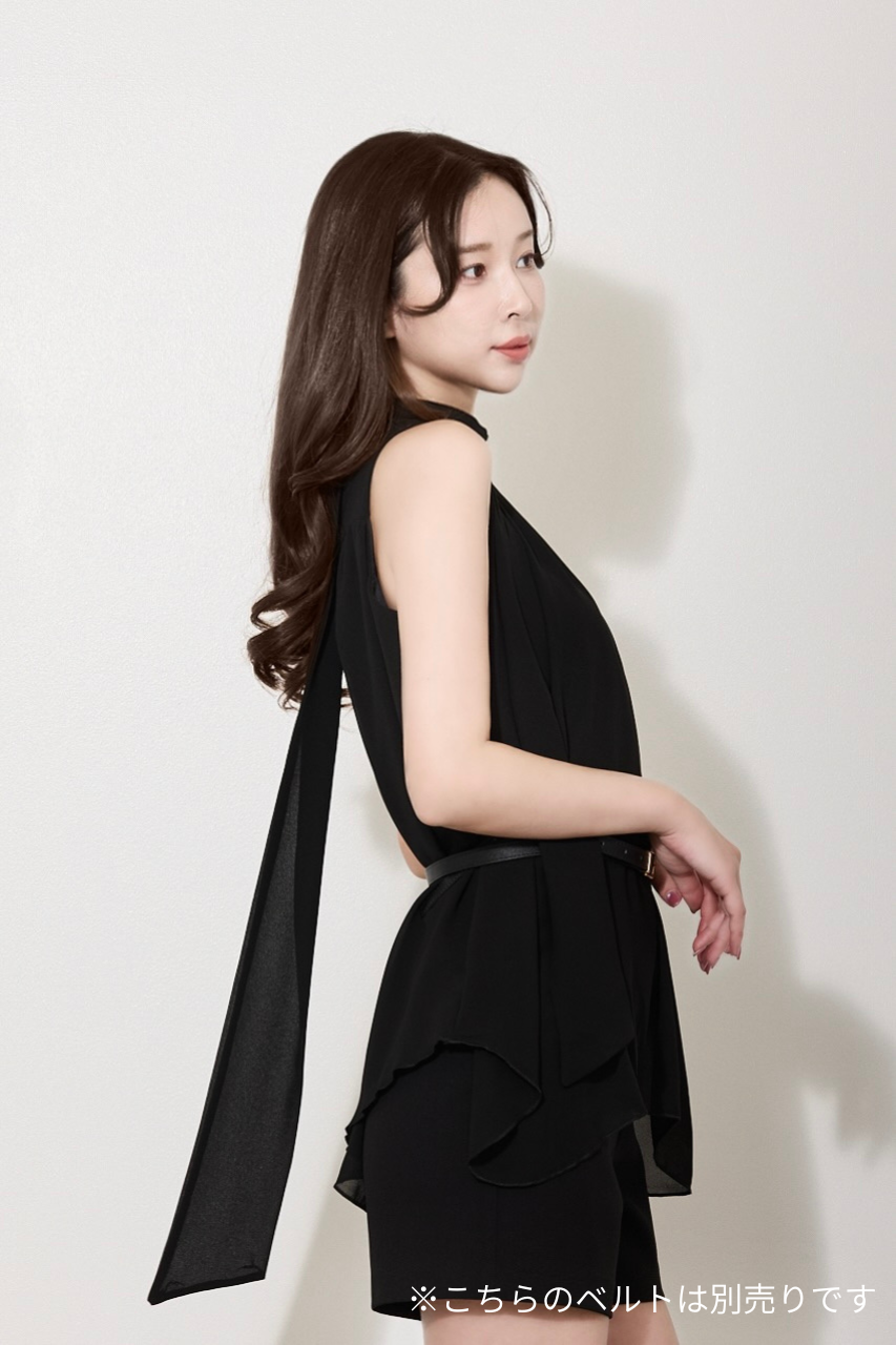 【PRE ORDER】ハイネックシフォンブラウス