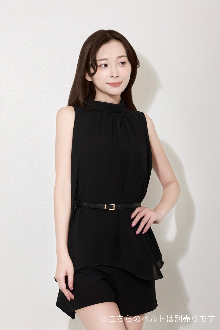 【PRE ORDER】ハイネックシフォンブラウス