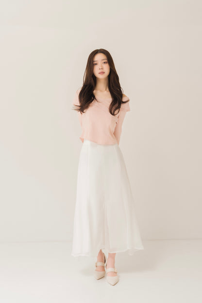 ハイウエストシフォンスカート