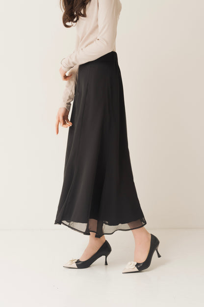 ハイウエストシフォンスカート