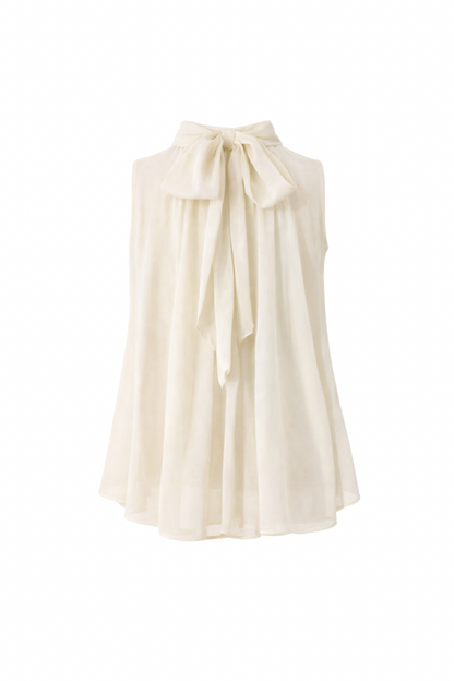 【PRE ORDER】ハイネックシフォンブラウス