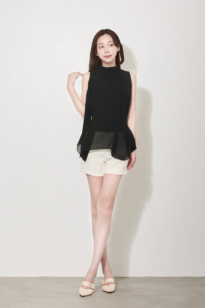 【PRE ORDER】ハイネックシフォンブラウス