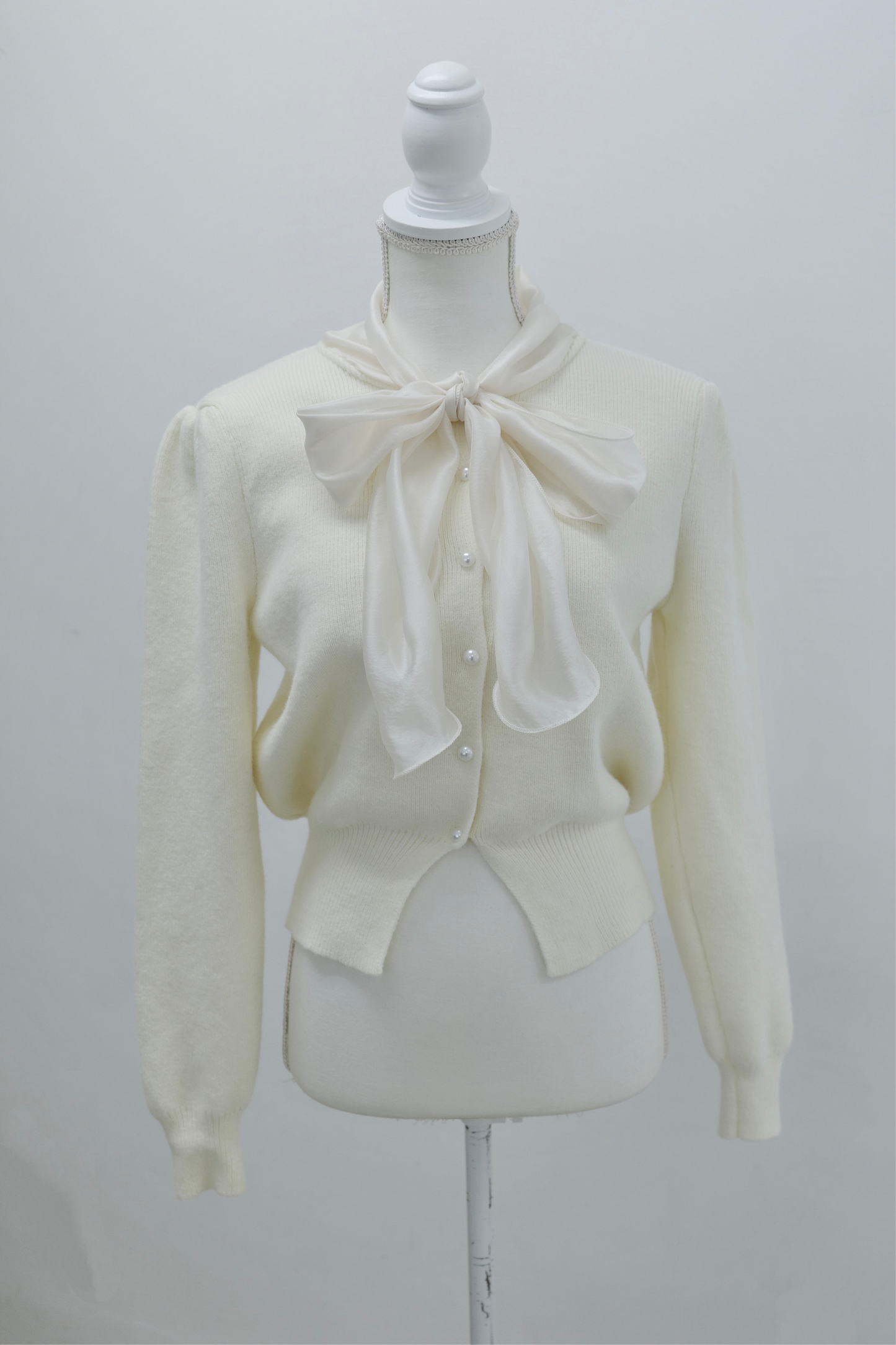 リボンニットカーディガン