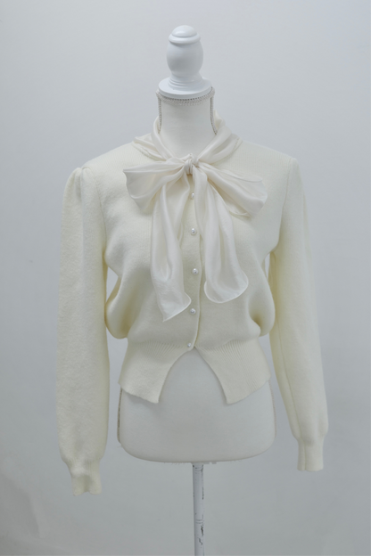 リボンニットカーディガン