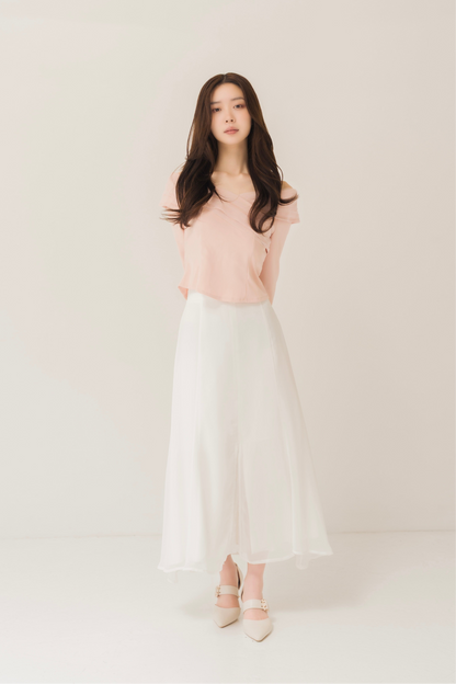 ハイウエストシフォンスカート