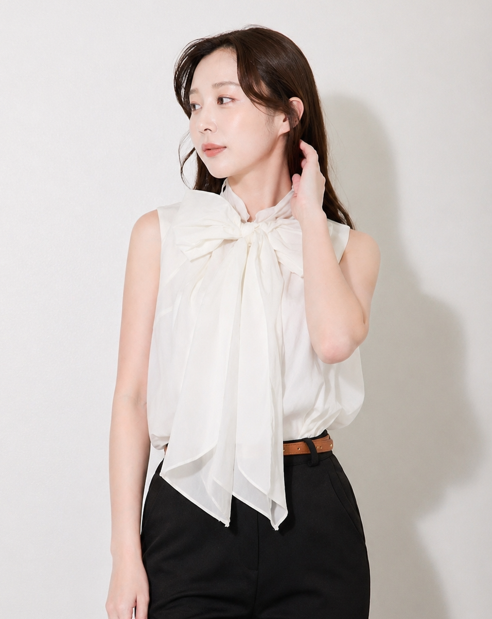 【PRE ORDER】コットンリボンブラウス