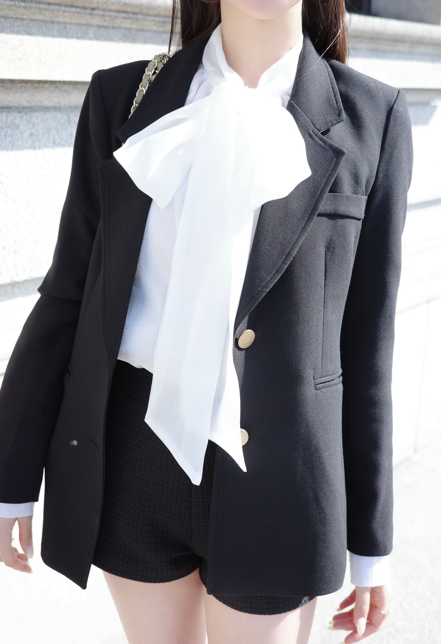 オーガンジービッグリボンブラウス