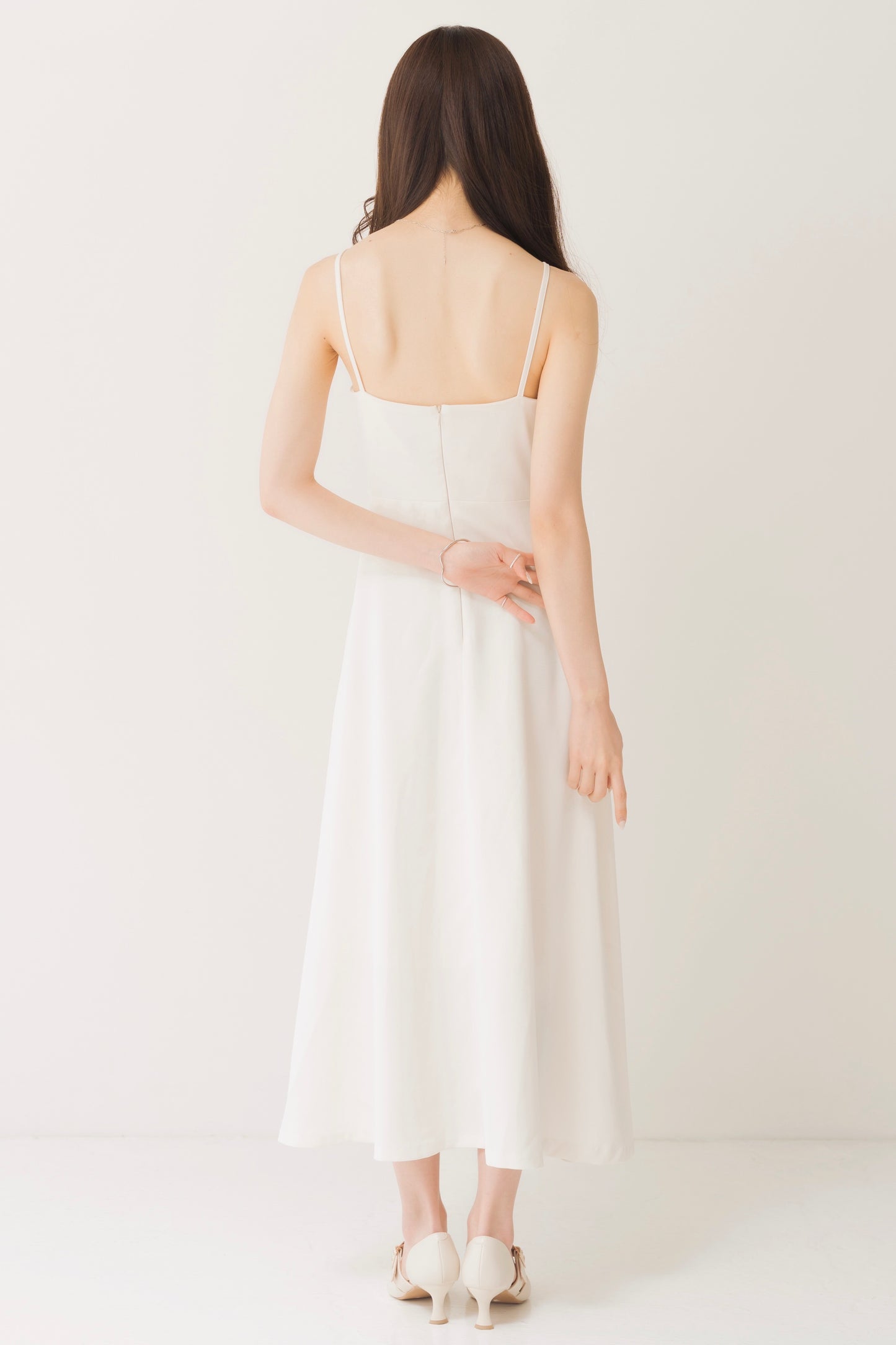 フレアロングキャミワンピ