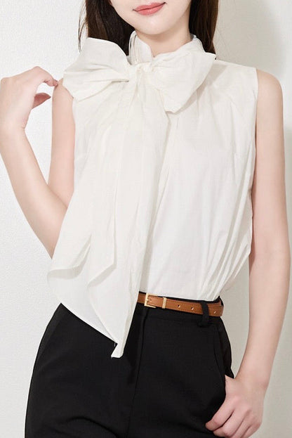 【PRE ORDER】コットンリボンブラウス