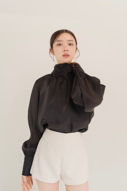オーガンジービッグリボンブラウス