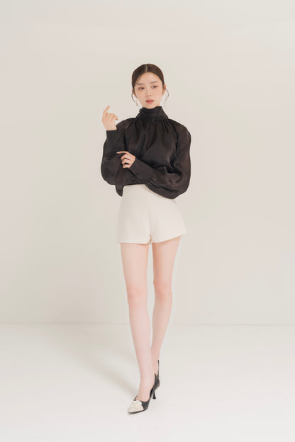 オーガンジービッグリボンブラウス