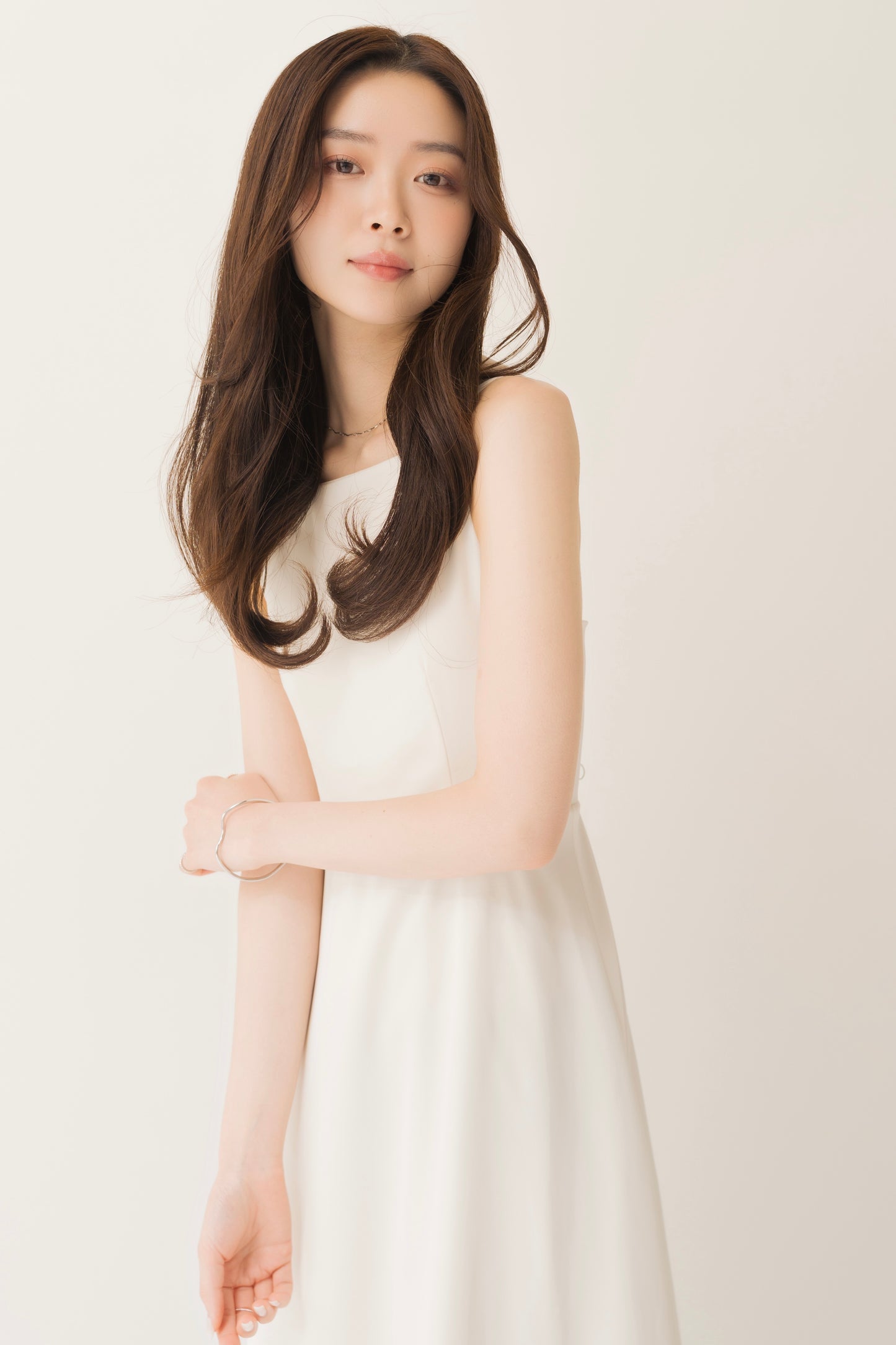 フレアロングキャミワンピ