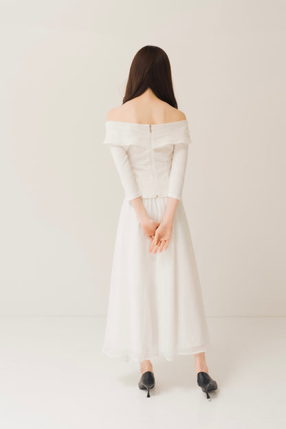 ハイウエストシフォンスカート