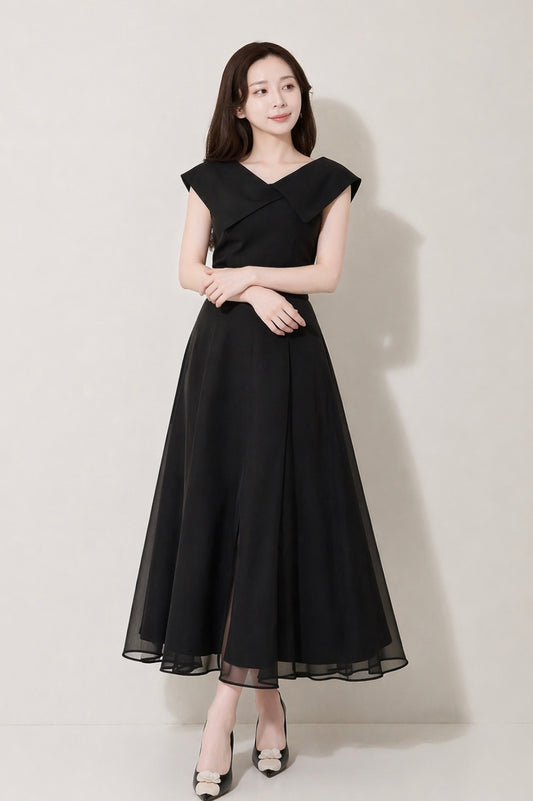 ハイウエストシフォンスカート