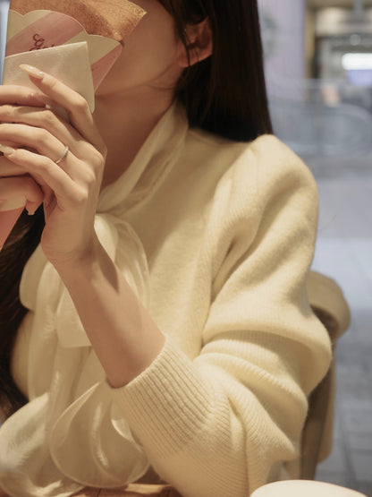 リボンニットカーディガン