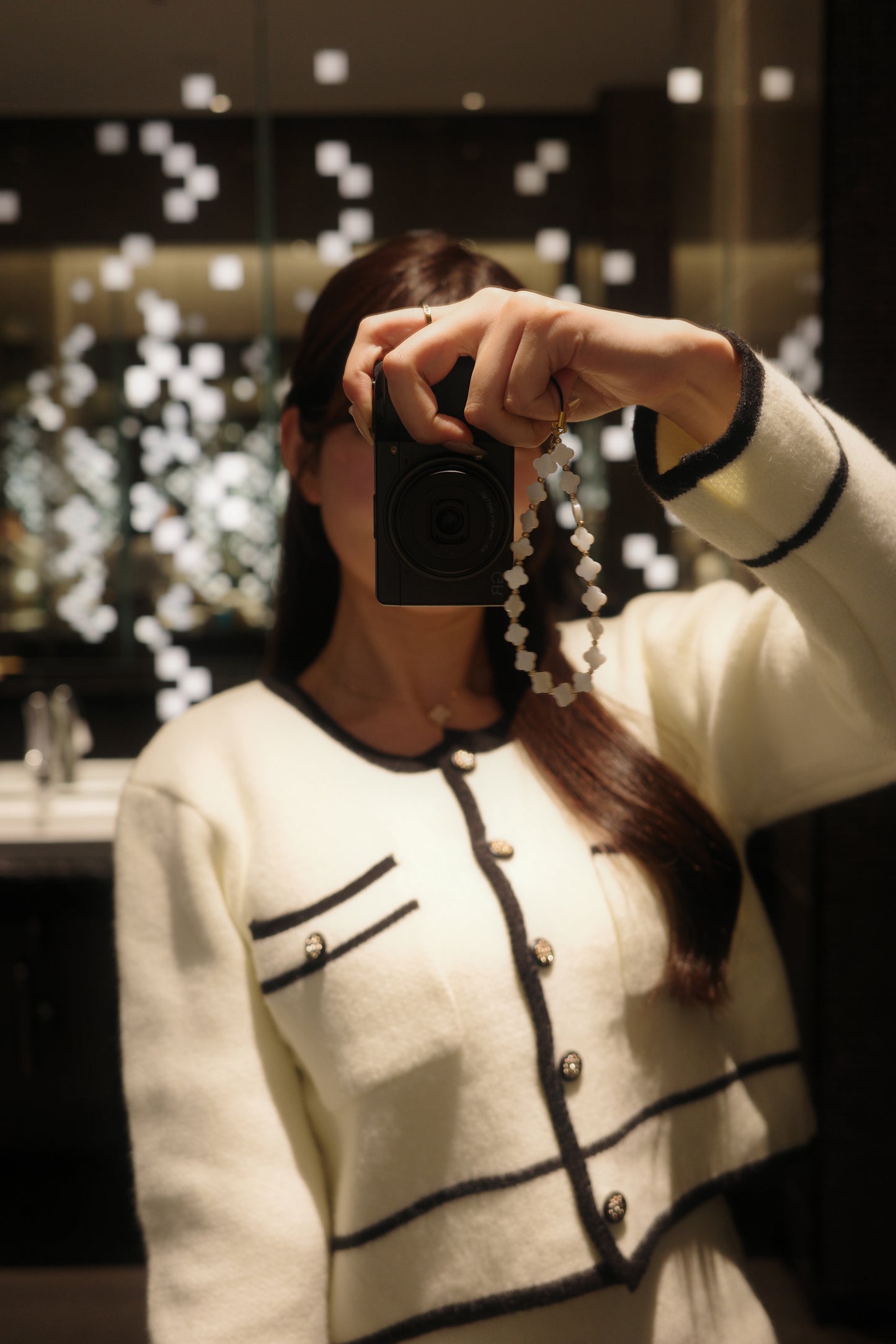 バイカラーニットカーデ＋ワンピセット