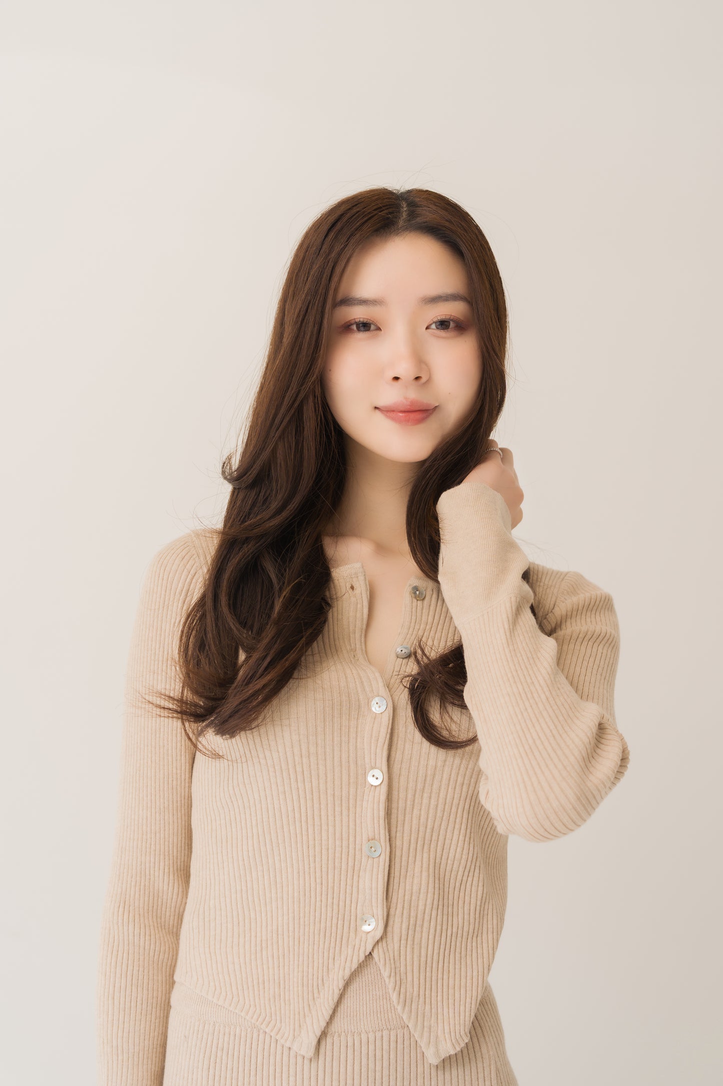 ニットカーデ＋スカートセット