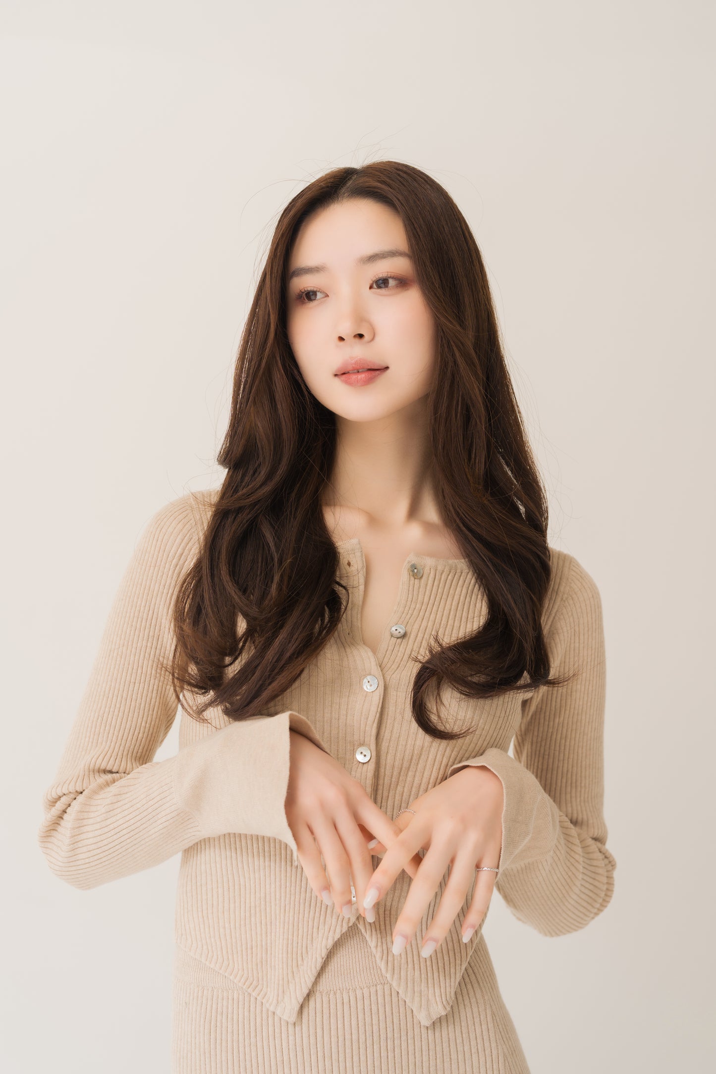 ニットカーデ＋スカートセット