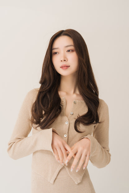 ニットカーデ＋スカートセット